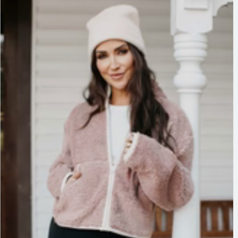 S+T X KAITLYN BRISTOWE Pink Teddy Coat